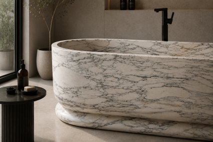 Arabescato Marmor-Badewanne