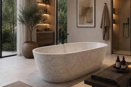 Bianco Carrara Badewanne